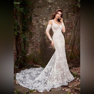 New Mon Cheri Sz 10 Wedding DRESS Janine 119254